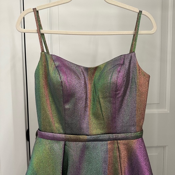 Ieena for Mac Duggal Rainbow Party Dress Size 4 - Picture 4 of 5